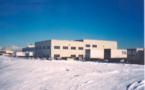 Truck terminal in British Columbia in winter