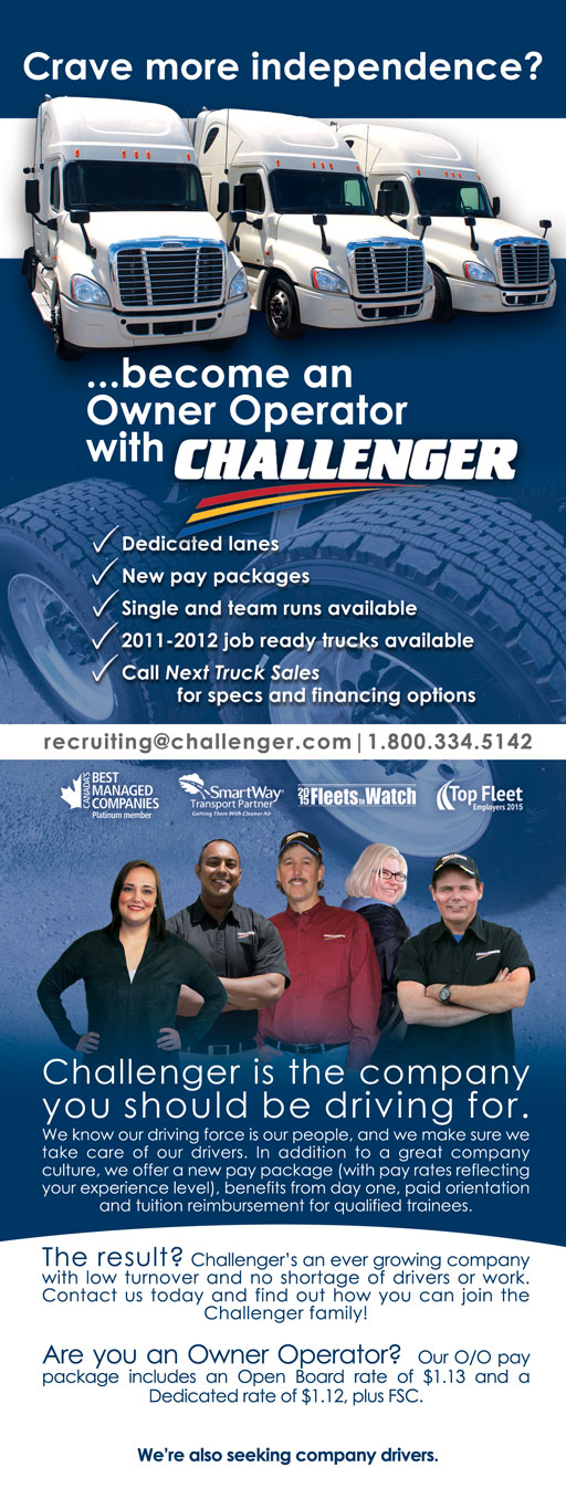 become an owner operator with Challenger
