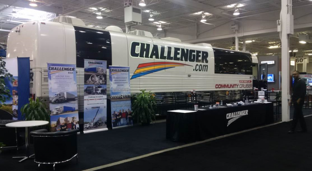 Challenger Motor Freight tradeshow recruiting booth